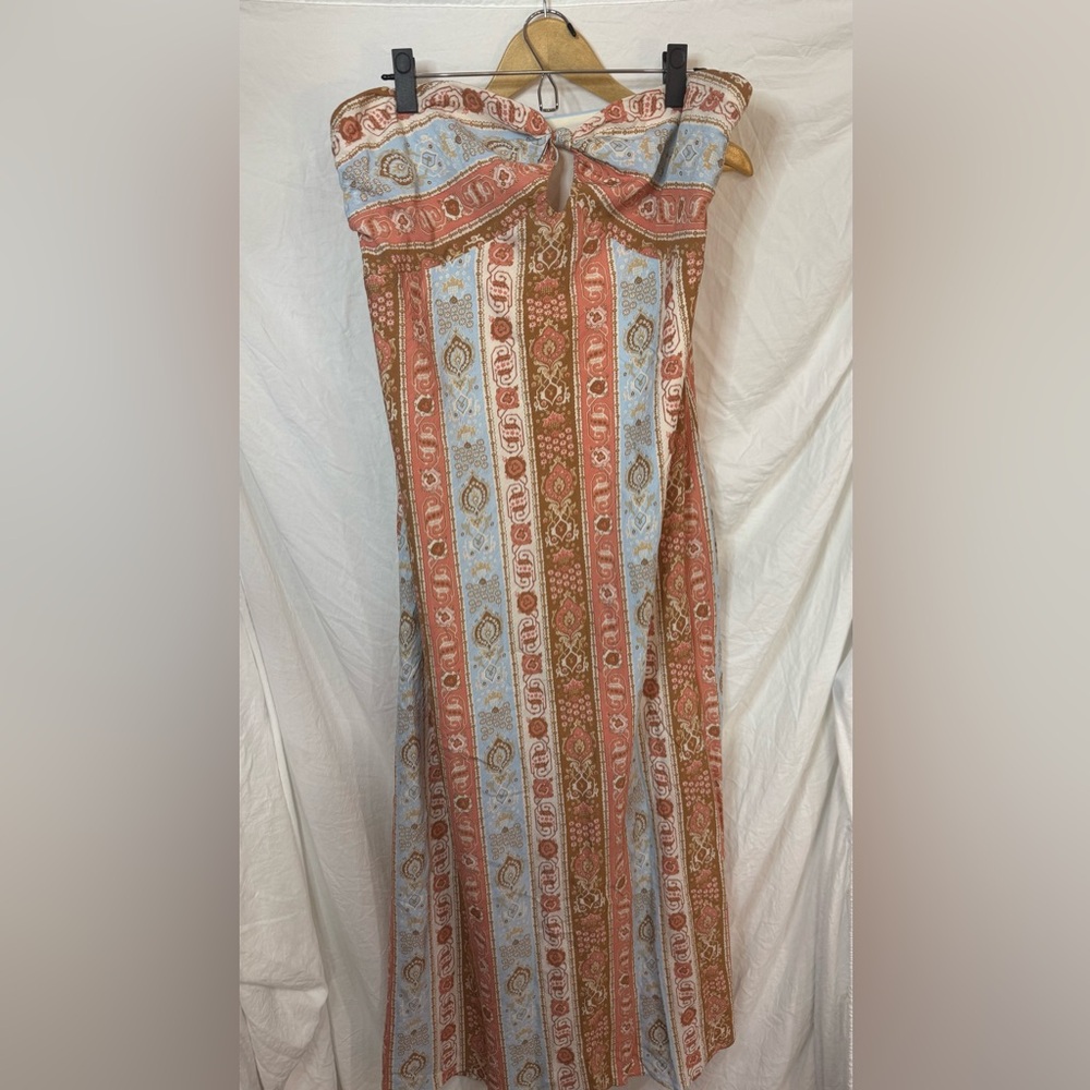Abercrombie & Fitch Paisley Print Dress in Blue and Brown